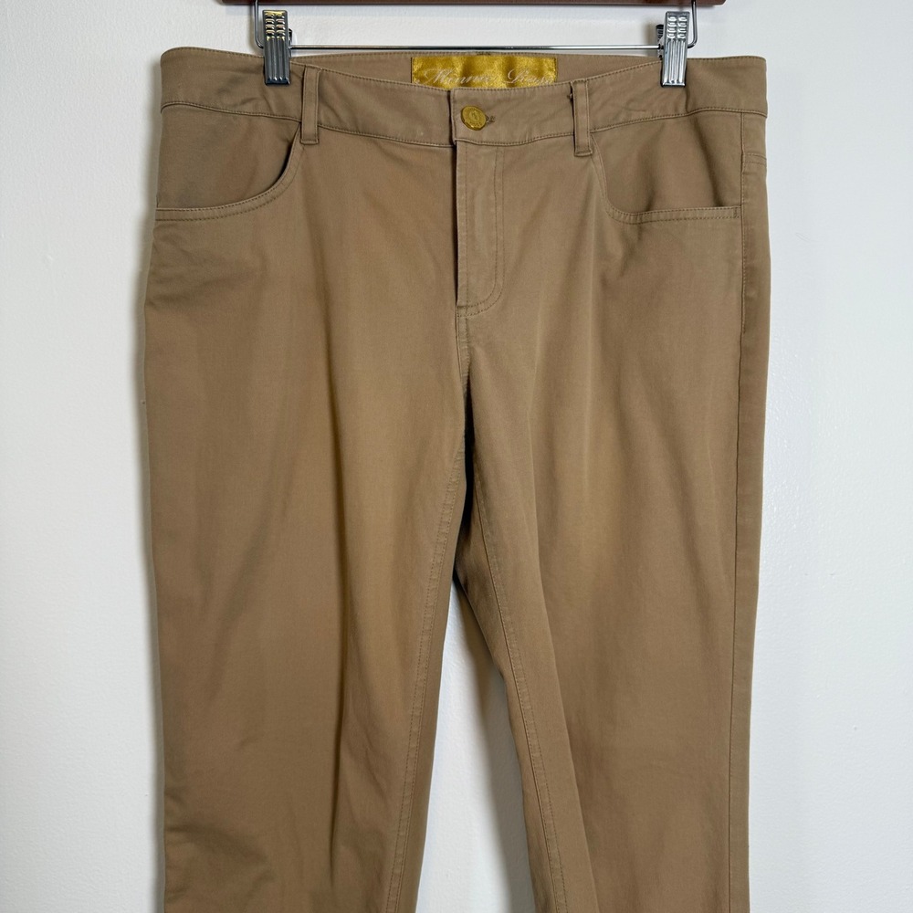 Minnie Rose Skinny Pants Womens 8 Tan Khaki Stretch Cotton Slim Fit Trousers - Picture 4 of 9
